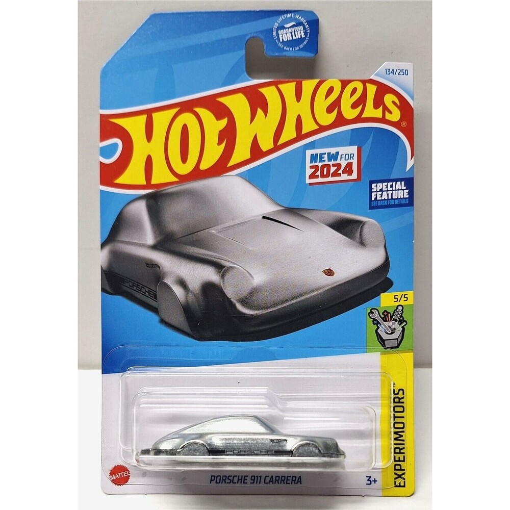 NEW Experimentors Silver Porsche 911 Carrera Mattel Hot Wheels 5/5 Keychain Vrs